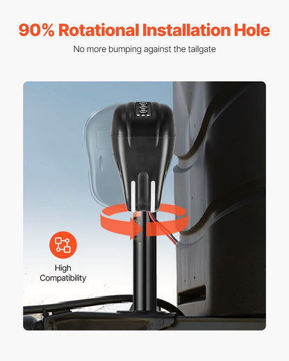 Elektrische Anhängerstütze, 3500 lbs (ca. 1588 kg), robuste elektrische Stütze für Wohnmobile mit 2-Wege-Stecker, Memory-Funktion, Kurbel und wetterfester Abdeckung, Hubhöhe 9,5"-26,3" (ca. 24-67 cm), für Anhänger und Wohnmobile