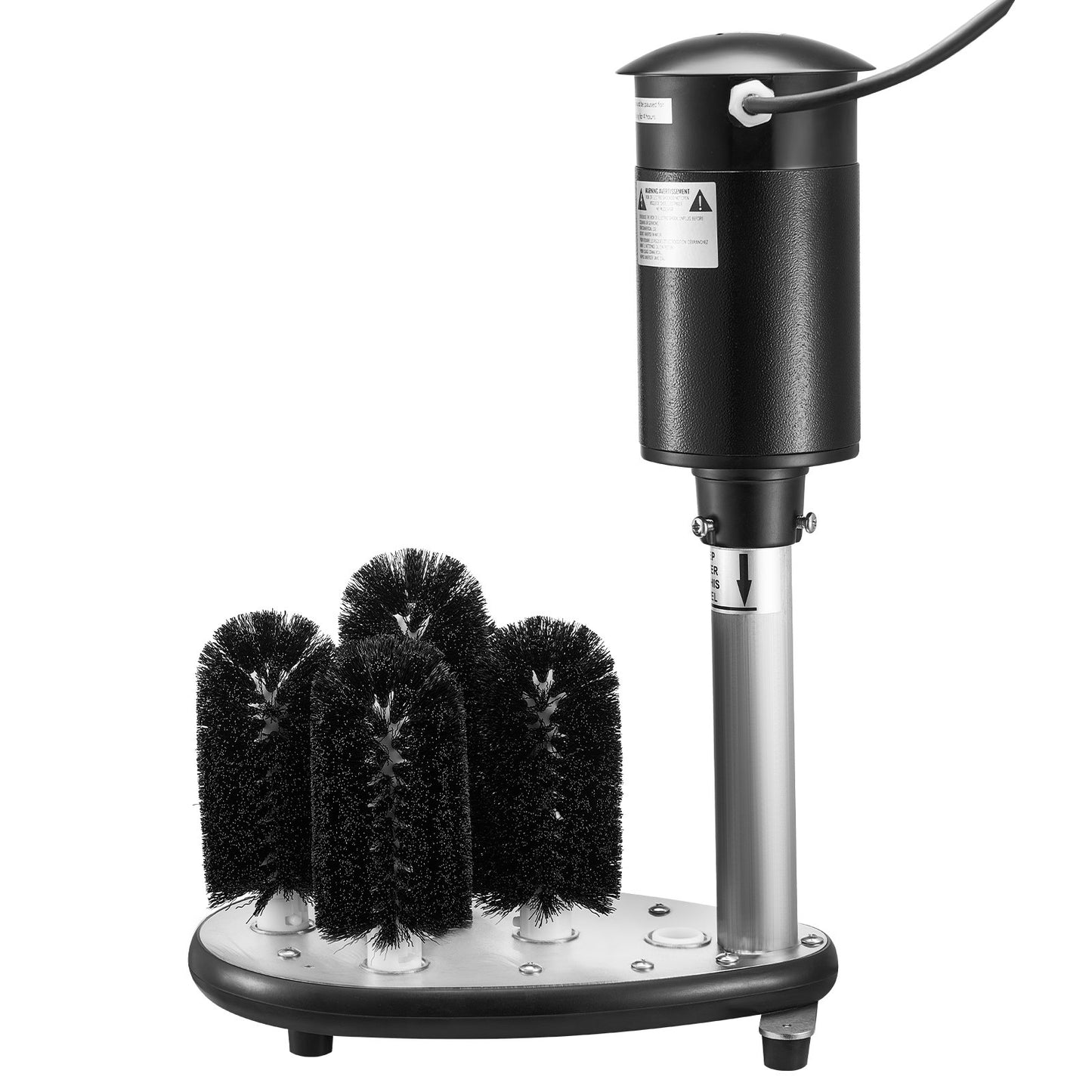 Elektrische Gewerbe-Gläserspülmaschine, 5-Bürsten-Glasreiniger für Bars, Reinigungsmaschine für 1200 Gläser/Stunde, Weingläser, Champagnergläser, Biergläser, Krüge, perfekt für Bars und Cafés