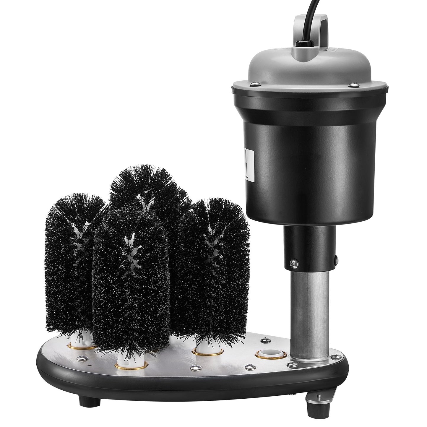 Elektrische Gewerbe-Gläserspülmaschine, 5-Bürsten-Glasreiniger für Bars, Reinigungsmaschine für 1200 Gläser/Stunde, Weingläser, Champagnergläser, Biergläser, Krüge, perfekt für Bars und Cafés