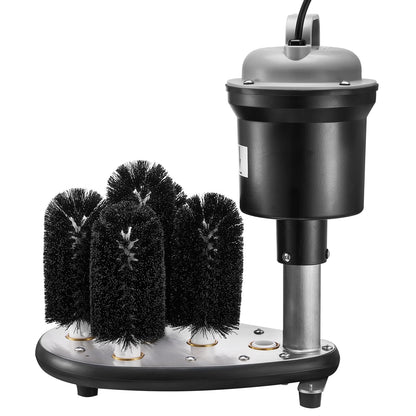 Elektrische Gewerbe-Gläserspülmaschine, 5-Bürsten-Glasreiniger für Bars, Reinigungsmaschine für 1200 Gläser/Stunde, Weingläser, Champagnergläser, Biergläser, Krüge, perfekt für Bars und Cafés