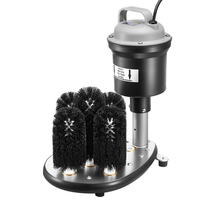 Elektrische Gewerbe-Gläserspülmaschine, 5-Bürsten-Glasreiniger für Bars, Reinigungsmaschine für 1200 Gläser/Stunde, Weingläser, Champagnergläser, Biergläser, Krüge, perfekt für Bars und Cafés