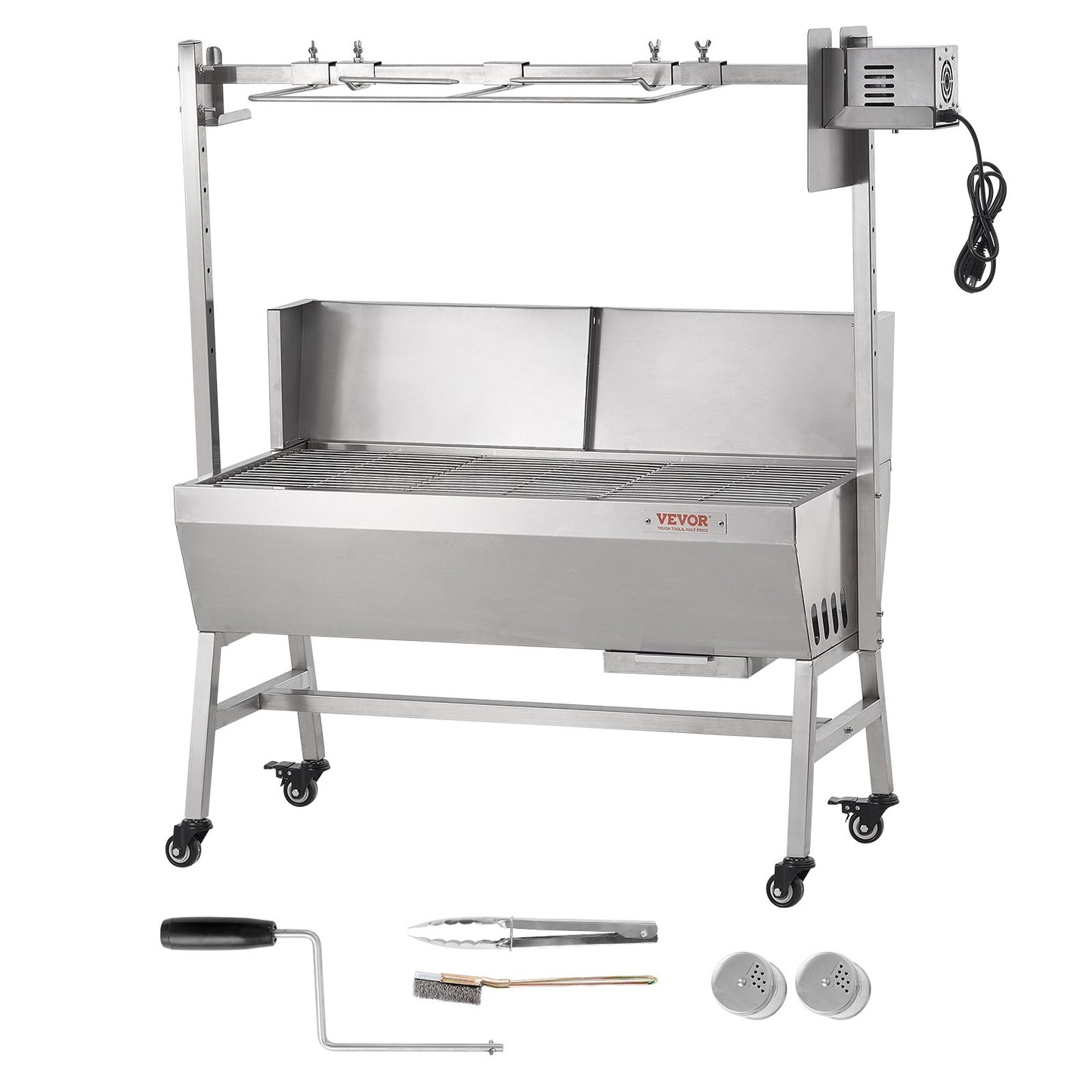 Bräter-Drehspieß-Grill für Schwein, Lamm und Hähnchen, 42 W, 61,2 kg