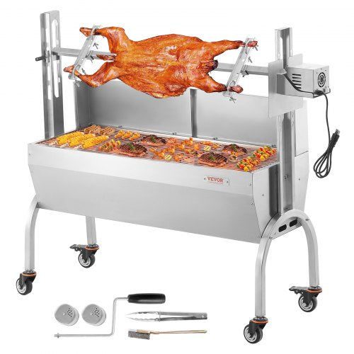 Bräter-Drehspieß-Grill für Schwein, Lamm und Hähnchen, 52 W, 89,8 kg