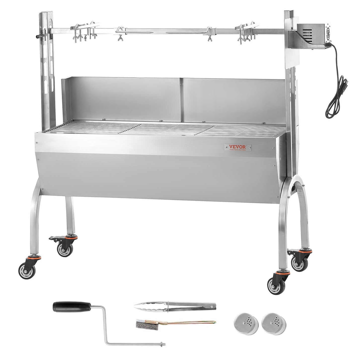 Bräter-Drehspieß-Grill für Schwein, Lamm und Hähnchen, 52 W, 89,8 kg