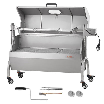 Bräter-Drehspieß-Grill für Schwein, Lamm und Hähnchen, 52 W, 89,8 kg
