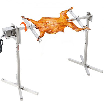 Elektrischer Drehspießgrill (116,8 cm) aus Edelstahl, geeignet für 40,8 kg Schwein und Lamm