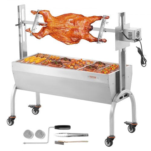 Bräter-Drehspieß-Grill für Schwein, Lamm und Hähnchen, 52 W, 89,8 kg
