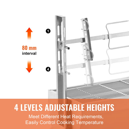 Bräter-Drehspieß-Grill für Schwein, Lamm und Hähnchen, 52 W, 89,8 kg