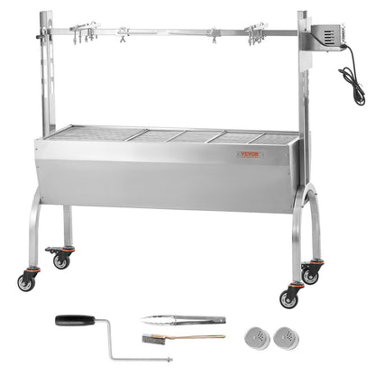 Bräter-Drehspieß-Grill für Schwein, Lamm und Hähnchen, 52 W, 89,8 kg