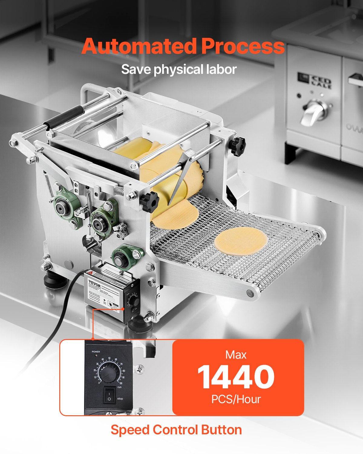 Elektrische Tortillamaschine, automatische Maistortilla-Maschine mit Antihaftbeschichtung und zwei Formen (10 cm + 15 cm), elektrische Chapati-Maschine, geeignet für die Herstellung von Sopes, Roti, Pita, Tortillas und Pizza