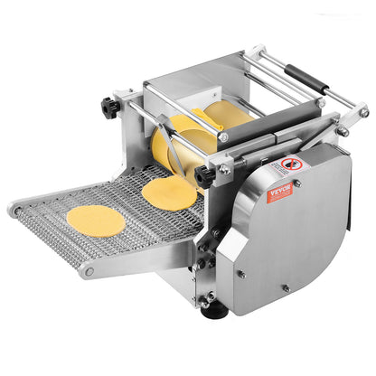 Elektrische Tortillamaschine, automatische Maistortilla-Maschine mit Antihaftbeschichtung und zwei Formen (10 cm + 15 cm), elektrische Chapati-Maschine, geeignet für die Herstellung von Sopes, Roti, Pita, Tortillas und Pizza