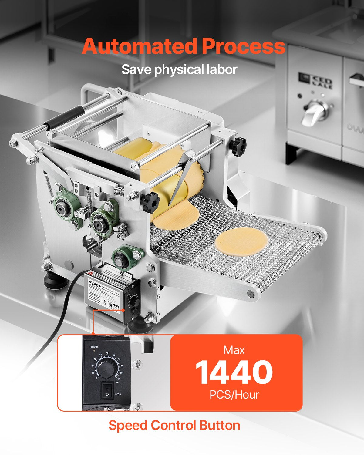 Elektrische Tortillamaschine, 14 cm Durchmesser, automatische Maistortillamaschine mit Antihaftbeschichtung, elektrische Chapati-Maschine, geeignet für die Herstellung von Sopes, Gorditas, Roti, Pita, Tortilla und Pizza