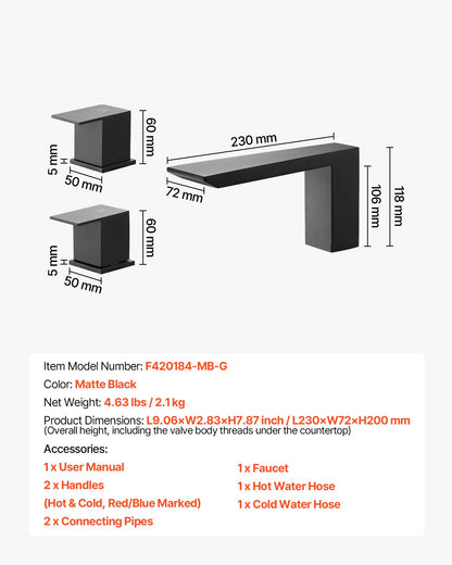 Roman Tub Faucet, Bath Tubs Faucets Set with 2 Handles, Waterfall Roman Tub Faucet for Pet Washing, Baby Care, Adult Bathing, Matte Black, Stainless Steel, 3 Hole Waterfall Bathtub Faucets
