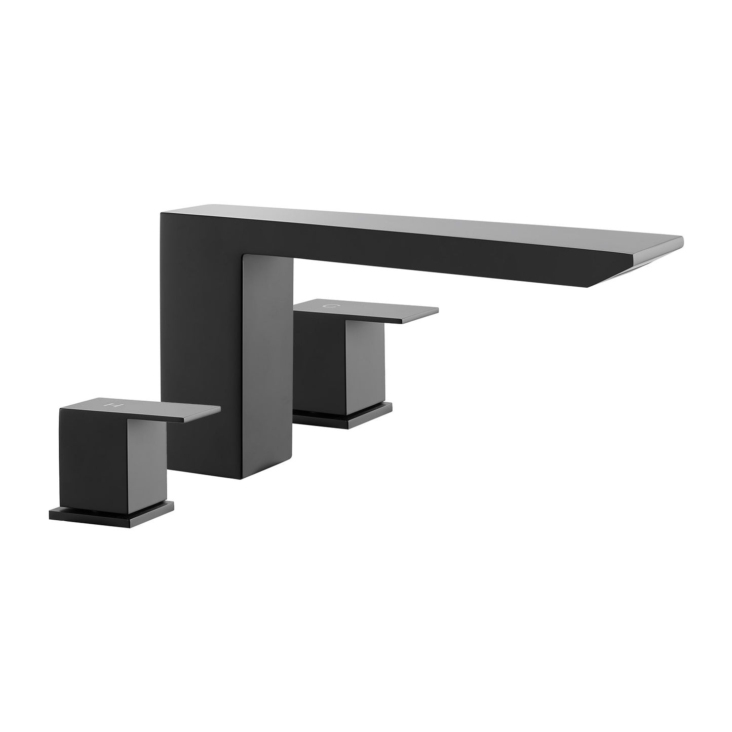 Roman Tub Faucet, Bath Tubs Faucets Set with 2 Handles, Waterfall Roman Tub Faucet for Pet Washing, Baby Care, Adult Bathing, Matte Black, Stainless Steel, 3 Hole Waterfall Bathtub Faucets