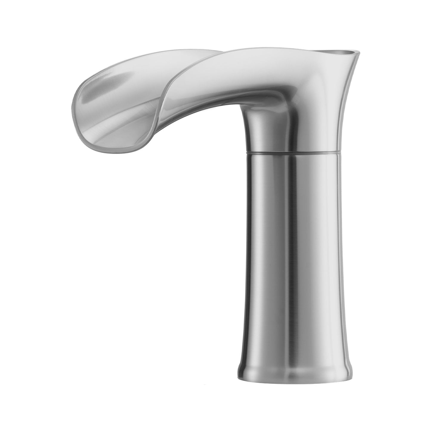 Roman Tub Faucet, 3 Hole Waterfall Bathtub Faucet, Zinc Alloy Bath Tubs Faucets Set with 2 Handles, Deck Mount Bath Tub Faucets Set for Pet Washing, Adult Bathing, Silver, Waterfall Spout Design