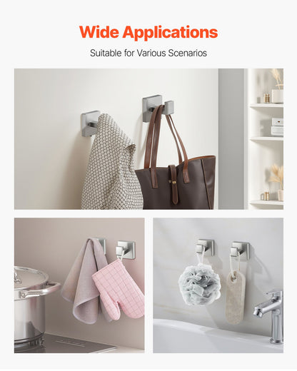 Brushed Nickel Bathroom Hardware Set, 5 Pieces Bathroom Accessories Set, Stainless Steel 24 inch Towel Bar, Towel Rack, 2 Robe Towel Hooks, Toilet Paper Holder for Bath Room, Wall Mounted