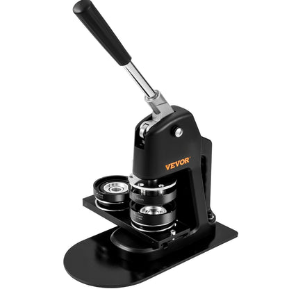 Buttonmaschine, Stanzpresse für verschiedene Größen (1,25 + 2,25 Zoll), Bastelset für Kinder, Anstecknadel-Set mit 500 Buttonteilen, Kreisschneider und Zauberbuch