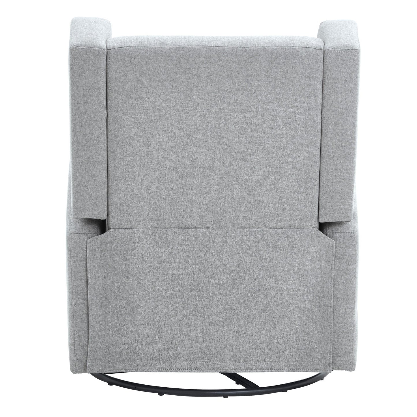 Elektrisch verstellbarer Relaxsessel mit Drehfunktion und Gleitfunktion, Tragkraft 113,4 kg, verstellbarer Winkel, Polyesterbezug, hellgrau, für Wohnzimmer und Schlafzimmer