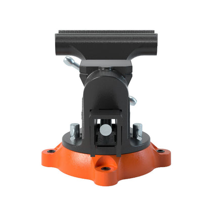 Schraubstock mit 15,2 cm Backenbreite und 15 cm Backenöffnung, inklusive Amboss, 360° drehbarem und arretierbarem Fuß, 60.000 PSI (414 kPa) Druckfestigkeit, rostfreies, hochbelastbares Gusseisen zum Schärfen, Schleifen, Schneiden und Gewindeschneiden.