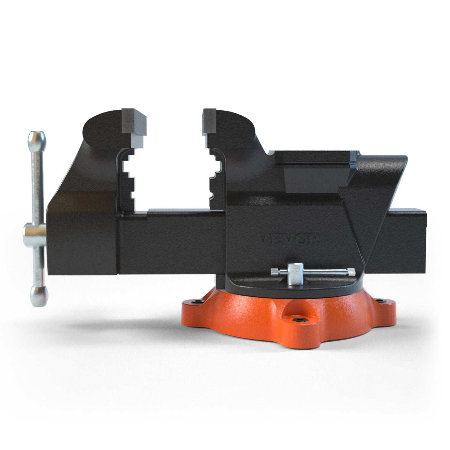 Schraubstock mit 15,2 cm Backenbreite und 15 cm Backenöffnung, inklusive Amboss, 360° drehbarem und arretierbarem Fuß, 60.000 PSI (414 kPa) Druckfestigkeit, rostfreies, hochbelastbares Gusseisen zum Schärfen, Schleifen, Schneiden und Gewindeschneiden.