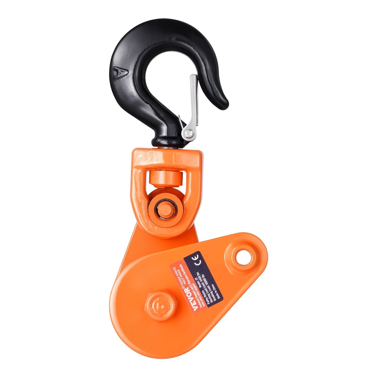 2 Ton Snatch Block with Swivel Hook, 3" Sheave 3/8" Inch Wire Rope, Heavy Duty Snatch Block Pulley 4400 lbs for Towing and Recovery operations on Tow Truck Rollback Wrecker Car Hauler Winches