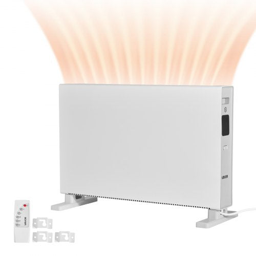 Convection Panel Heater, 2000W Electric Panel Space Heater with Remote & Touch Control, 3 Modes, 24H Timer, Stand or Wall Mount Design with Anti-Tipping & Overheat Protection for Home and Office