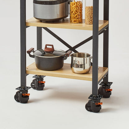 Nivellierrollen, Satz mit 1914 kg Gesamttragfähigkeit, 6,3 cm Durchmesser, robuste Ausführung mit verbessertem Griffdesign, 360°-Schwenkrollen, verstellbare Rollen mit Füßen für Werkbank und Maschine