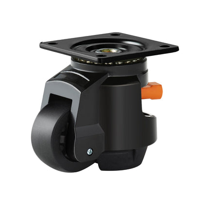 Nivellierrollen, Satz mit 1914 kg Gesamttragfähigkeit, 6,3 cm Durchmesser, robuste Ausführung mit verbessertem Griffdesign, 360°-Schwenkrollen, verstellbare Rollen mit Füßen für Werkbank und Maschine