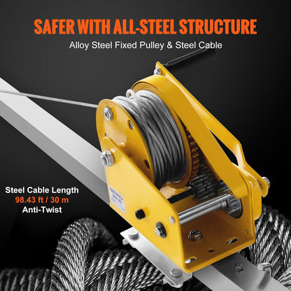 Confined Space Tripod Kit, 1179 kg Winch, Confined Space Tripod 2.43 m Legs and 30 m Cable, Confined Space Rescue Tripod 10 m Fall Protection, Harness, Storage Bag for Traditional Confined Spaces