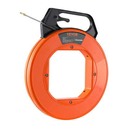 Fish Tape, 30.5m, 4.8mm, Fiberglass Wire Puller with Optimized Housing and Handle, Easy-to-Use Cable Puller Tool, Flexible Wire Fishing Tools for Wall and Electrical Conduit, Non-Conductive