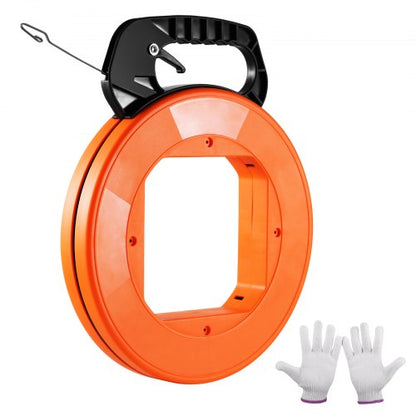 Fish Tape Wire Cable Line Puller 36mx3,1mm (120ft 1/8 in) Steel with High Plastic Case