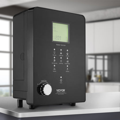 Alkaline Water Ionizer Machine, pH 3-11.2 Alkaline Acidic Hydrogen Water Purifier, 6 Water Settings Home Filtration System, Up to -800mV ORP, 9000L Per Filter, UV Function, Water Heating