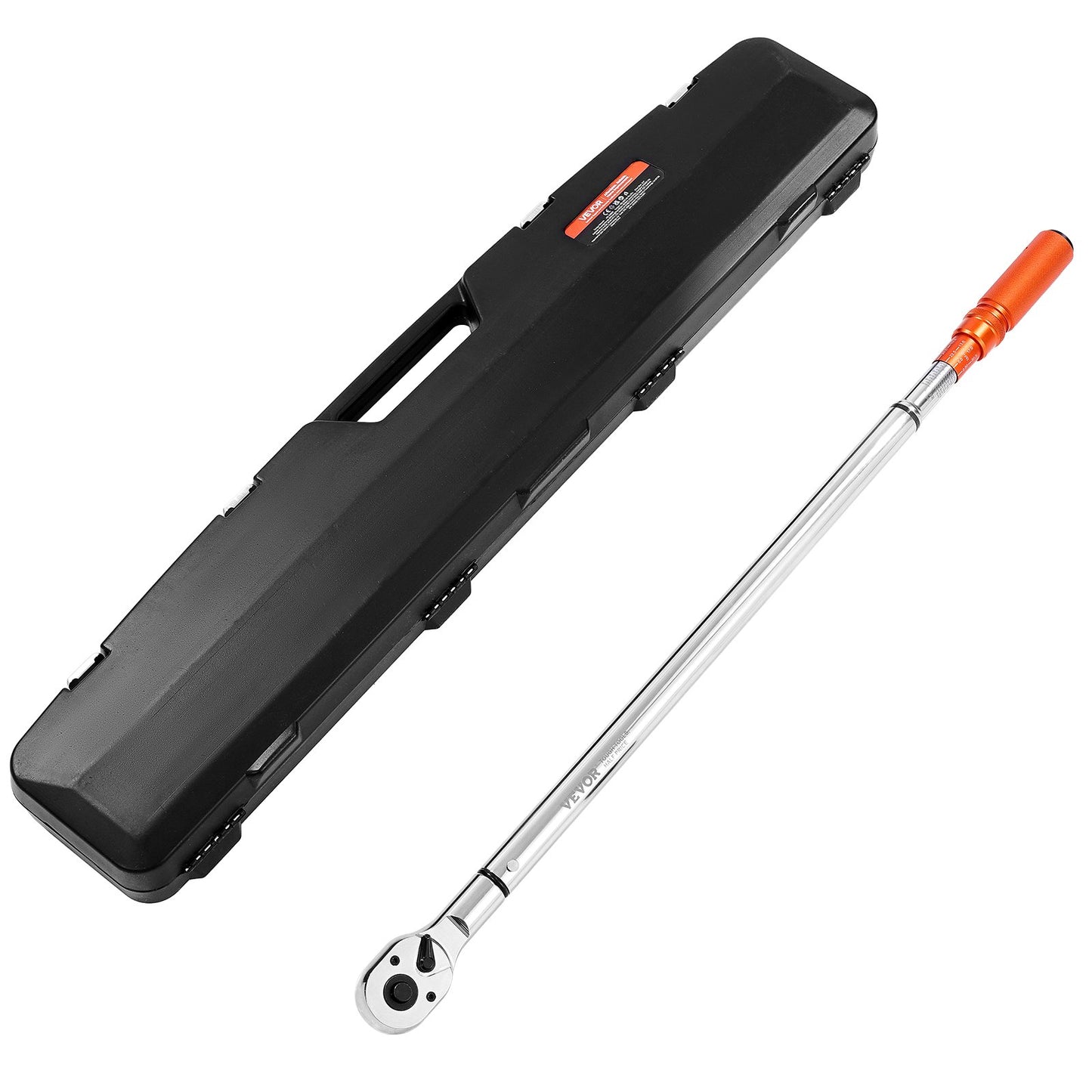 Click Torque Wrench, 3/4 Inch Drive, 100-600 lbf-ft / 136-814N.m, Dual-direction Torque Wrench Set with Dual Range Scales, 48-tooth, ±3% High Precision, Alloy Steel, for Automobile Repair