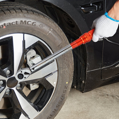 Torque Wrench, 1.3 cm Drive Click Torque Wrench 10-150ft.lb/14-204n.m, Dual-Direction Adjustable Torque Wrench Set, Mechanical Dual Range Scales Torque Wrench Kit with Adapters Extension Rod