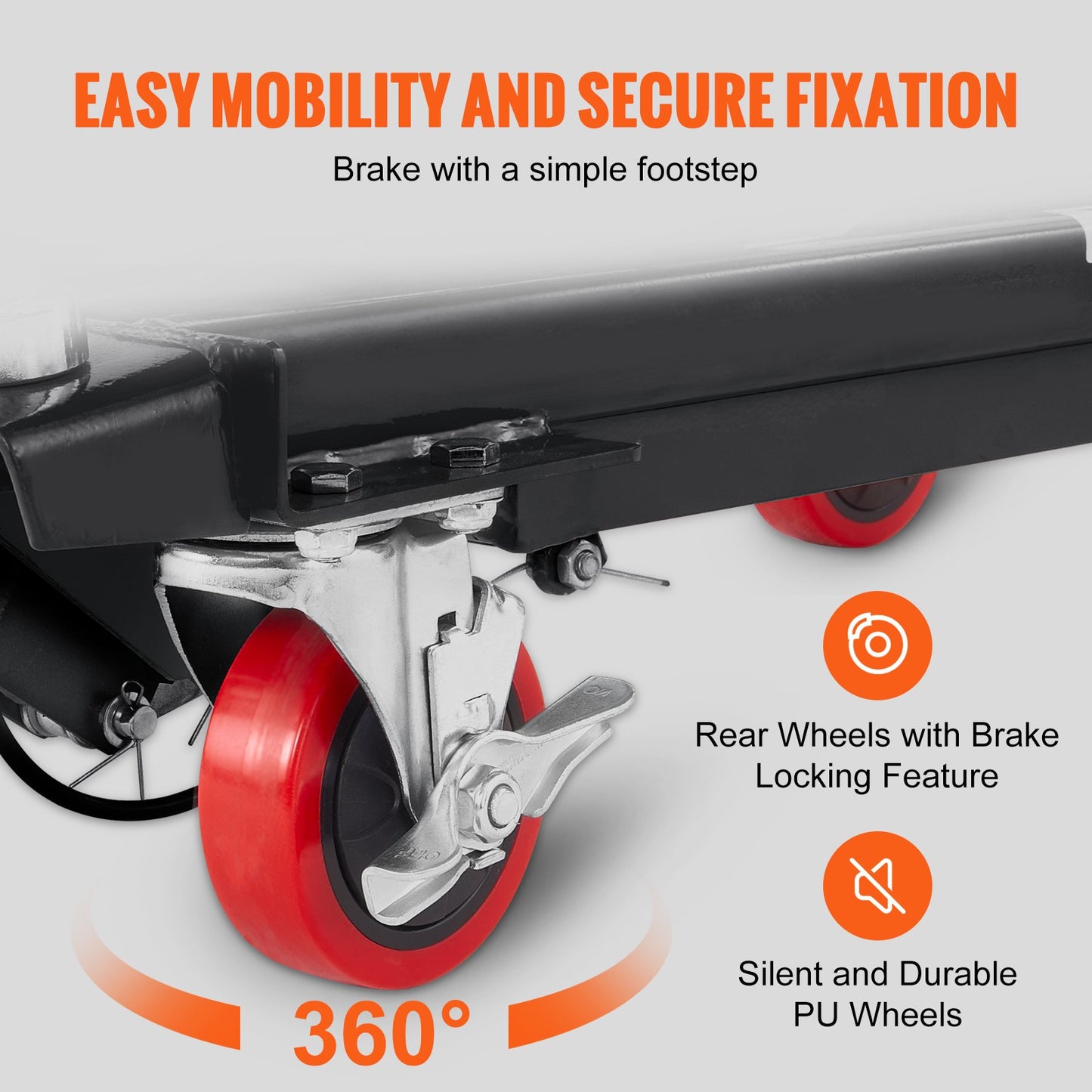 Hydraulic Lift Table Cart, 500lbs Capacity 28.5" Lifting Height, Manual Single Scissor Lift Table with 4 Wheels and Non-slip Pad, Hydraulic Scissor Cart for Material Handling, Black