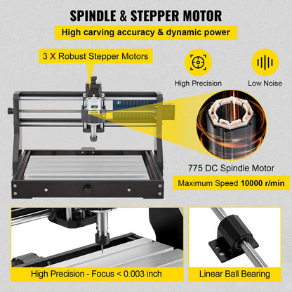 CNC 3018 Pro 300×180×45mm CNC Machine GRBL Control Mini Engraver with Offline Controller 3 Axis Engraving Machine for Carving Milling Plastic Acrylic PVC Wood