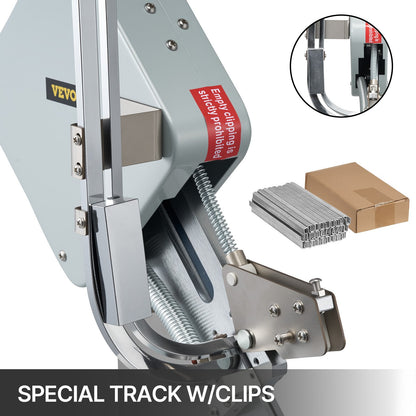 Manuelle U-förmige Wurstklammermaschine zum Verschließen von Wurstverpackungen, inklusive 1 Schachtel mit 5000 Schnallen