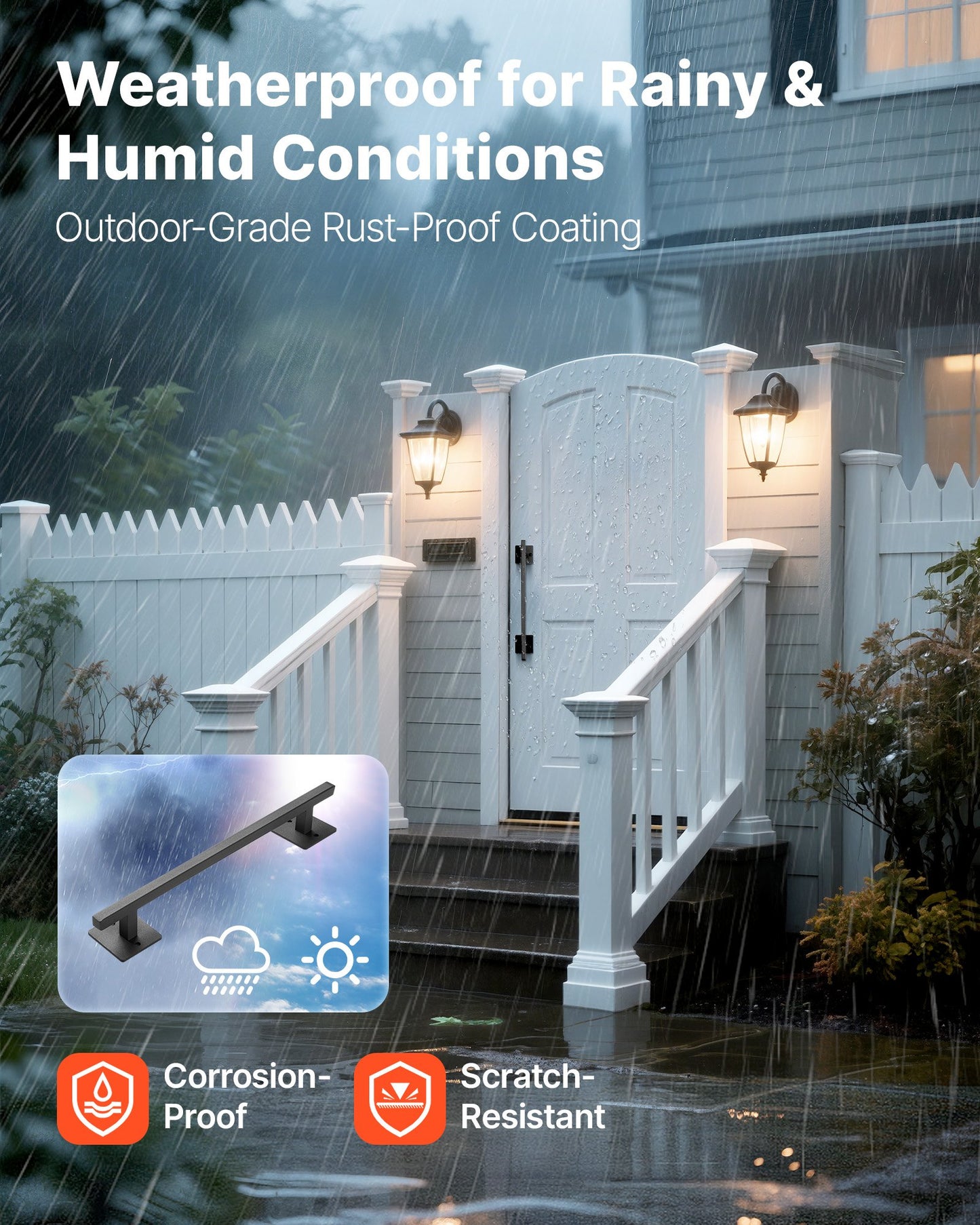 Barn Door Handle, 320 mm Rustic Fence Gate Handle, Rust-Resistant Coating, Heavy Duty Carbon Steel Outdoor Gate Handles, Easy to Install, Metal Sliding Door Pulls for Garage Shed Closet Pantry