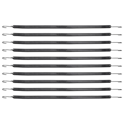 50 Stück flaches Bungee-Seil, 19,8 mm starke, robuste Bungee-Gurte mit Stahl-S-Haken, 53 cm langes elastisches Bungee-Seil für Ladung, Planen, LKW und Zelte, Schwarz