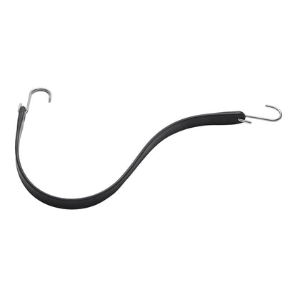 50 Stück flaches Bungee-Seil, 19,8 mm starke, robuste Bungee-Gurte mit Stahl-S-Haken, 53 cm langes elastisches Bungee-Seil für Ladung, Planen, LKW und Zelte, Schwarz