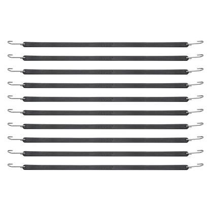 10-teiliges Set flacher Bungee-Seile, 20 mm starke, robuste Bungee-Gurte mit Stahl-S-Haken, 61 cm langes elastisches Bungee-Seil für Ladung, Planen, LKW und Zelte, Schwarz