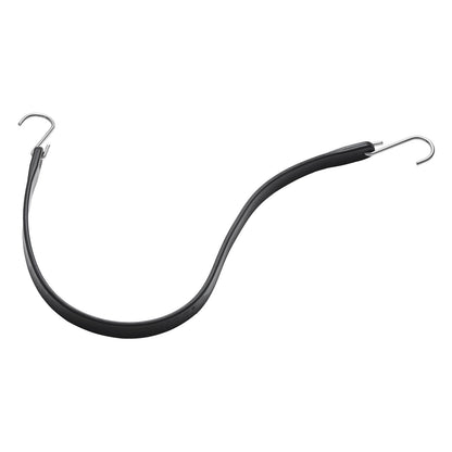 10-teiliges Set flacher Bungee-Seile, 20 mm starke, robuste Bungee-Gurte mit Stahl-S-Haken, 61 cm langes elastisches Bungee-Seil für Ladung, Planen, LKW und Zelte, Schwarz