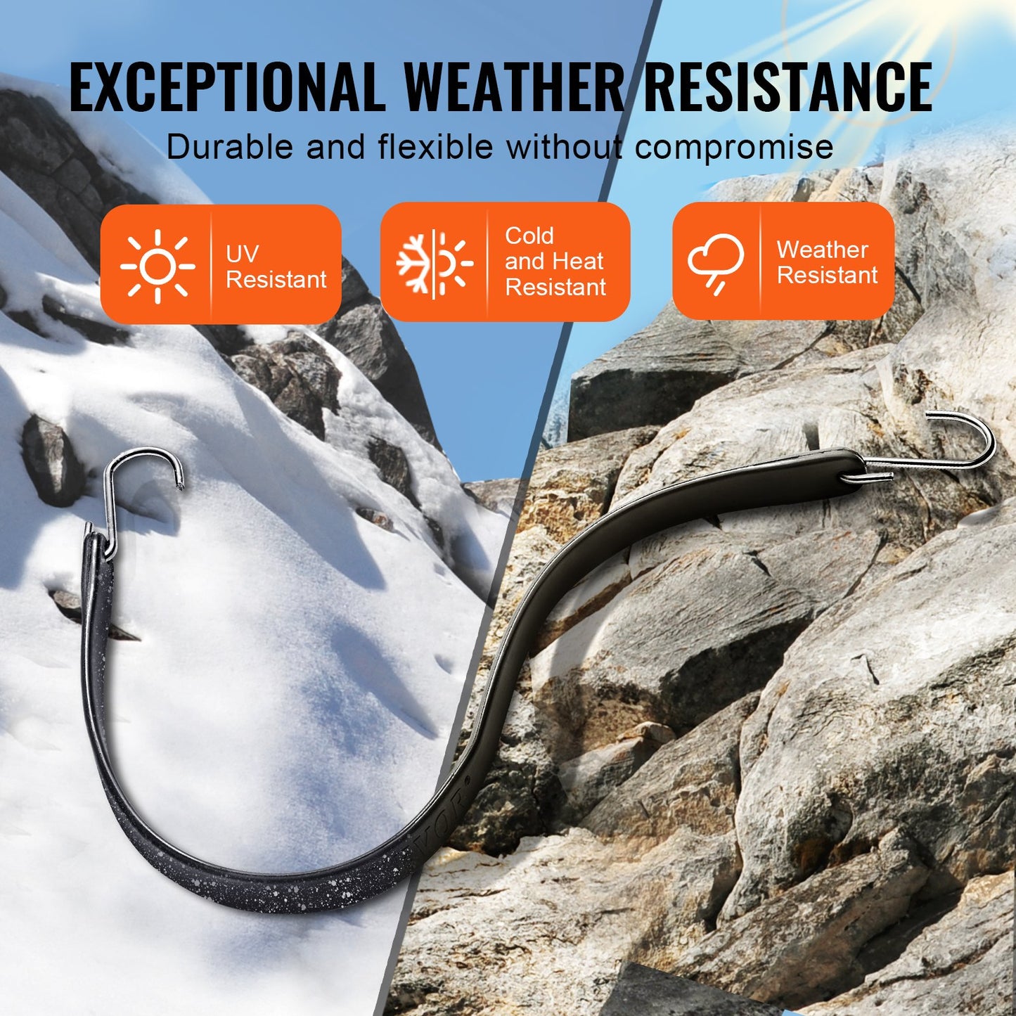 50 Stück flaches Bungee-Seil, 19,8 mm starke, robuste Bungee-Gurte mit Stahl-S-Haken, 79 cm langes elastisches Bungee-Seil für Ladung, Planen, LKW und Zelte, Schwarz