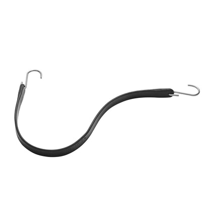 20 Piece Flat Bungee Cord, 20 mm Heavy Duty Bungee Straps with Steel S-Hooks, Includes 15", 21", 36", Elastic Bungee Rope for Cargo, Tarps, Trucks and Tent, Black