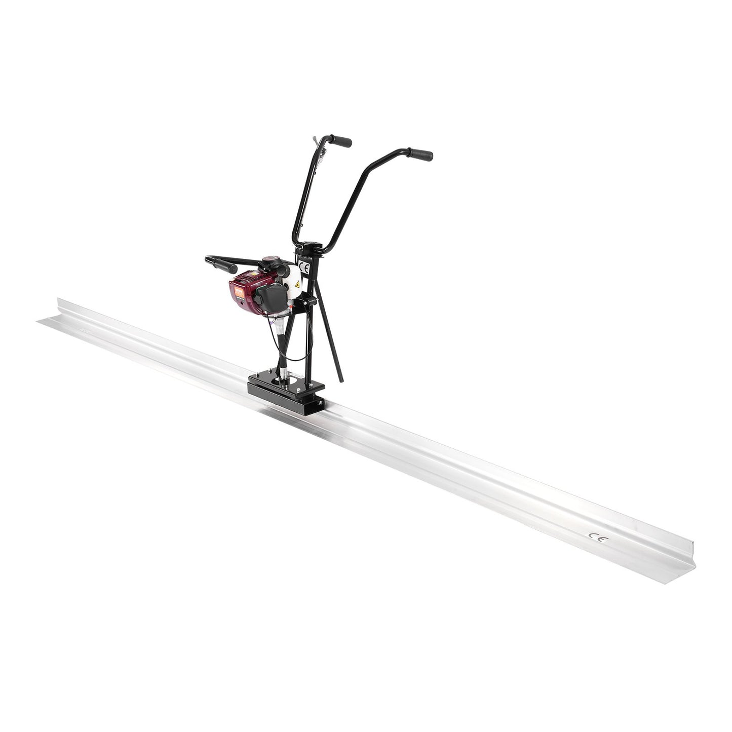 Concrete Power Screed, 4 ft Aluminum Board Straight Edge Bar Set, 4 Stroke Cement Finishing Vibrating Motor with Height Adjustable Handles, High Efficient Concrete Tool 6500RPM