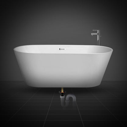 ABS Freestanding Tub Drain Kit, 2 Brass Tail Pipes, Bathtub Drain Rough-in Kit, with ABS Adapter of Tailpiece, Compatible with Freestanding Bathtubs, Floor Mounted Bathtubs and Island Bathtubs