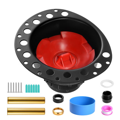 ABS Freestanding Tub Drain Kit, 2 Brass Tail Pipes, Bathtub Drain Rough-in Kit, with ABS Adapter of Tailpiece, Compatible with Freestanding Bathtubs, Floor Mounted Bathtubs and Island Bathtubs