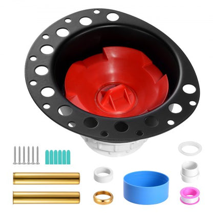 PVC Freestanding Tub Drain Kit, 2 Brass Tail Pipes, Bathtub Drain Rough-in Kit, with PVC Adapter of Tailpiece, Compatible with Freestanding Bathtubs, Floor Mounted Bathtubs and Island Bathtubs