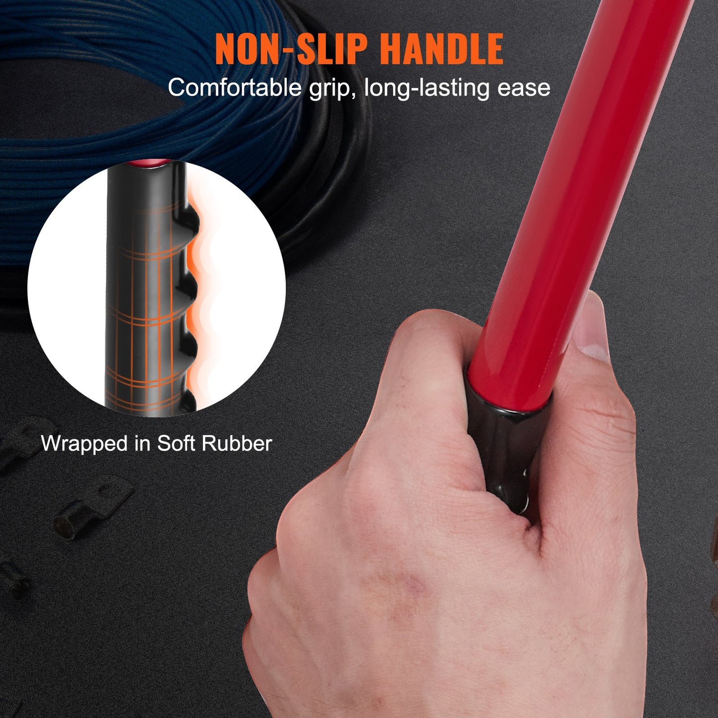 Battery Cable Lug Crimping Tool, 10-1/0AWG Aluminum Terminal Battery Lug Crimper, with 60PCS Aluminum Ring Connectors Terminals 6 Wire Sizes Crimping Die, for Heavy Duty Wire Lugs