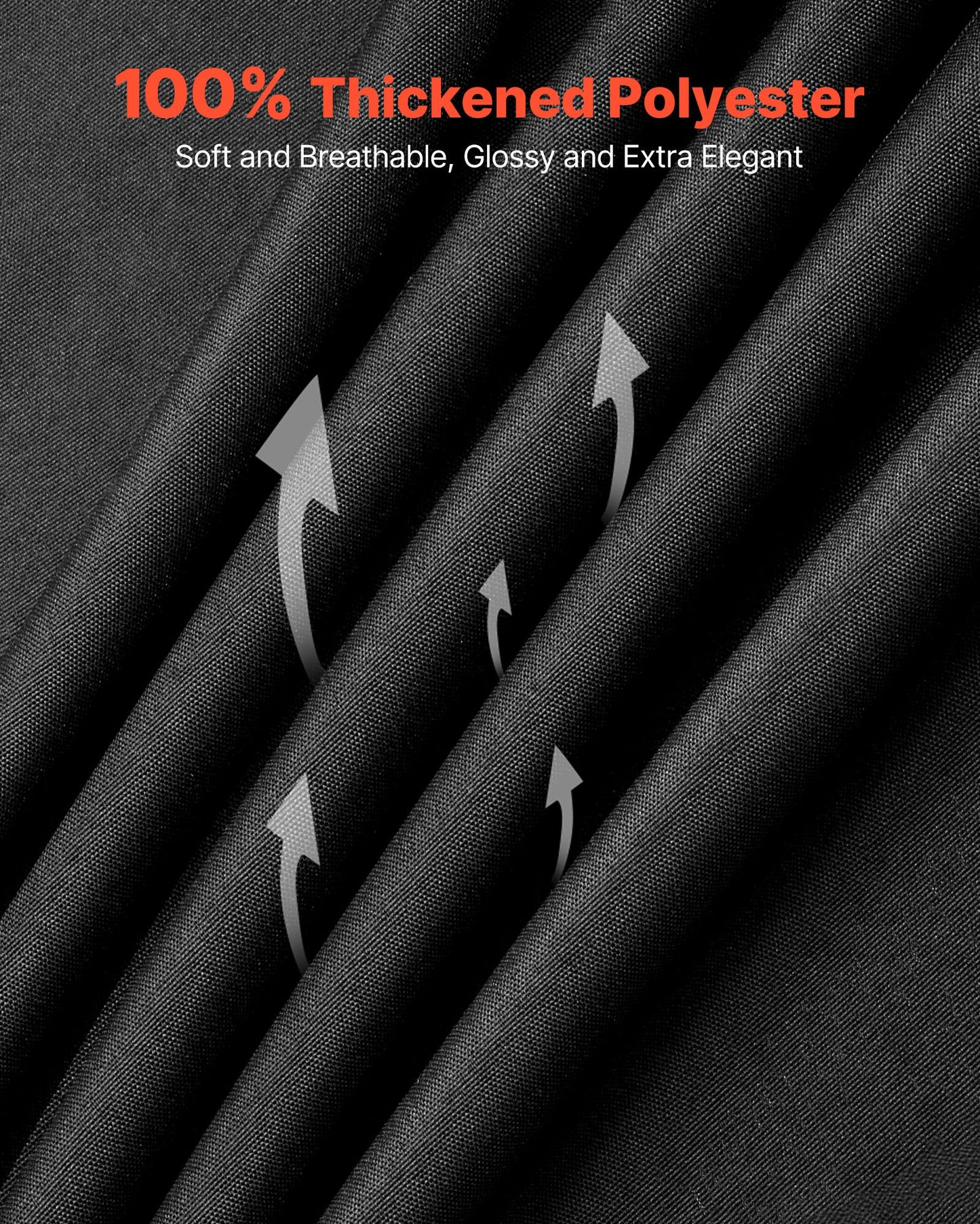 Schwarze Tischdecken für rechteckige Tische, 6er-Pack, 178 x 305 cm, wiederverwendbar und maschinenwaschbar, knitterfreie Tischdecken aus Polyestergewebe für Hochzeiten, Partys und Bankette